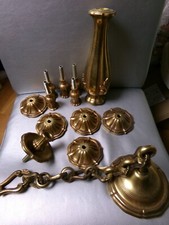 elements lustre en bronze - coupelle - bobeche - plus de 5 kg