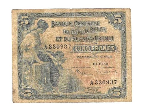 Billet congo belge - congo,