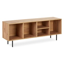 Meuble TV 140 cm armoire télé commode TV bois chêne table salon Homestyle4u