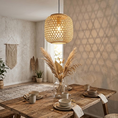 Lampe suspendue plafond - plafond, bambou