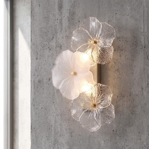 Applique murale florale verre - florale,