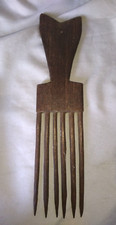 ANTIQUE AFRICAN ART WOODEN COMB from BURKINA FASO 1950 WOODEN