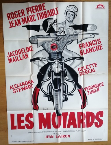 Motards moto police affiche - motards,