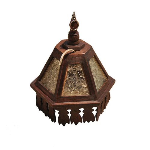 Lustre bois sculpté fait - en,