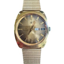 Vintage Enicar Ocean Pearl 167-01-32 Gold Plated Swiss Watch Runs Well Timepiece