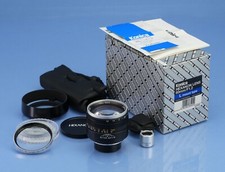 KONICA HEXANON 60MM F1.2 LEICA NOCTILUX LENS +CAPS +FILTER +BOX +FINDER MINT SET