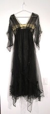 ANTIQUE VINTAGE DRESS 1910S ASIS POIRET STYLE AVANT GARDE COUTURE CONST.  F12