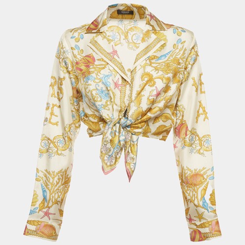 Chemise courte nouée satin - chemise,