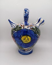 Hand Painted Earthenware Gargoyle - Floral Decor