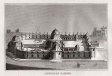 Rome Thermen De Agrippa Original Gravure sur Cuivre Strahlheim 1832