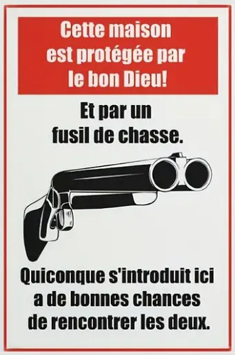 Panneau maison protégée - panneau,