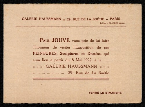 Invitation exposition paul - exposition,