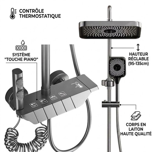 Colonne douche thermostatique - colonne,