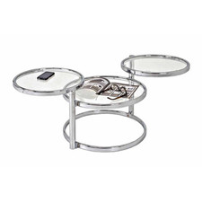 Table Basse en Verre "Blaise" 140cm Argent