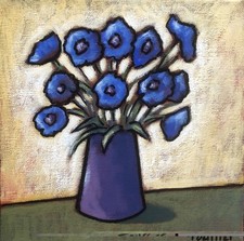Tableau Bleuets dans un vase