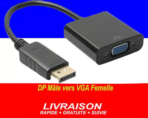 Displayport mâle vers vga - dp,