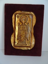 Grande Icône Plaque Verre de Murano Chérubin Ange Maitre Verrier Lorenzo Ferro