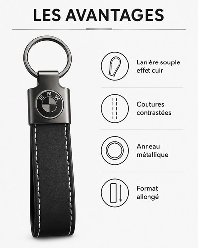 Porte clés bmw noir - porte-clés,