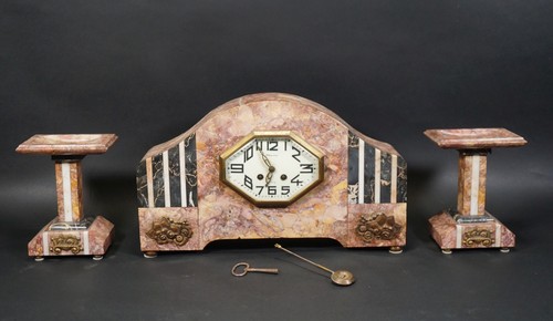 Horloge cheminée marbre - en,