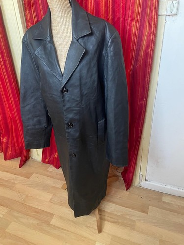 Gsl manteau homme long cuir - manteau,