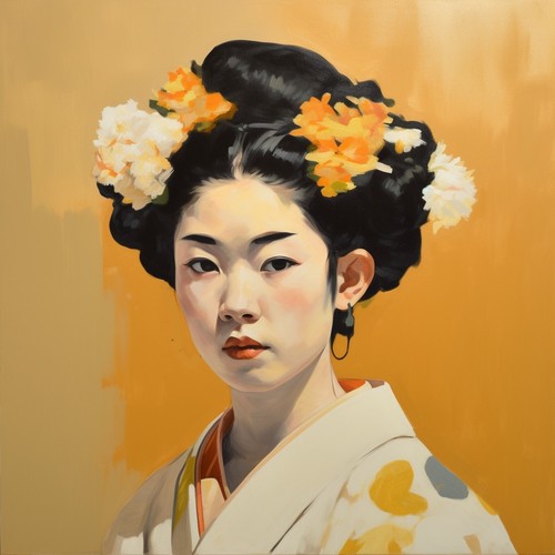 Série geisha 50x50 - geisha, »