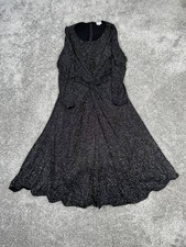 Armani Collezioni Dress Womens 10 Black Wrap Blouson