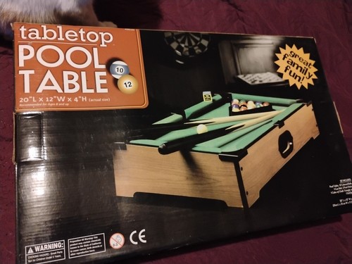 Tabletop pool table used about - pool,