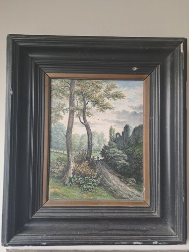 Joli tableau peinture paysage - tableau,
