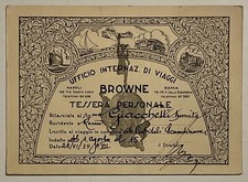 INTERNATIONAL TRAVEL OFFICE BROWNE TRAVEL CARD CAPITALS SCANDINAVIAN 1934 