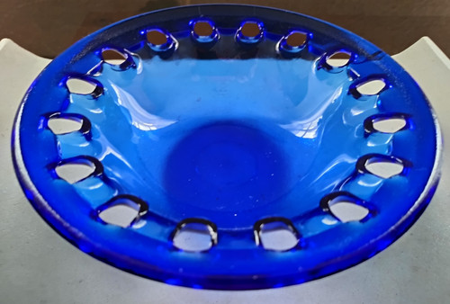 Coupe fruits bleue verre - coupe, à