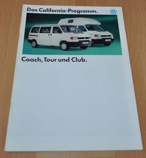 1993 Volkswagen T4 California Bus Brochure Prospekt DE