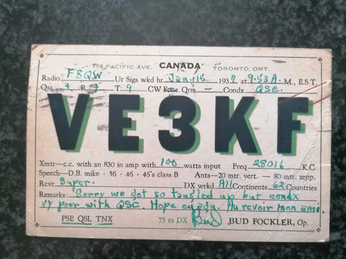 Carte qsl radio - carte, amateur