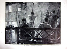 Original Old Antique Print Flandres Archers Sport Tireurs French 1903 20th