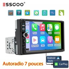 1 Din Autoradio CarPlay et Android Auto 7 Pouces MP5 Poste Radio Voiture