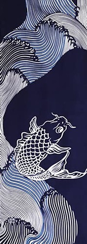 Tapisserie coton bleu marine