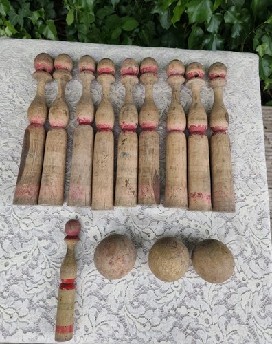 Ancien jeu quilles bois - jeu,