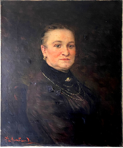 Ancien tableau hst portrait - hst,