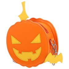  Sac à bandoulière citrouille : Sac à main d'Halloween avec chaîne fantaisie