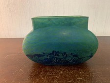 Daum Blue Green Crystal Vase Model12