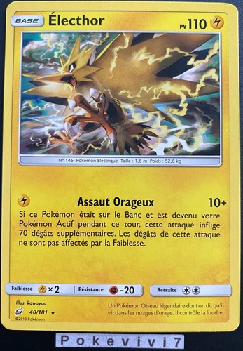 Carte pokemon electhor 181 - carte,