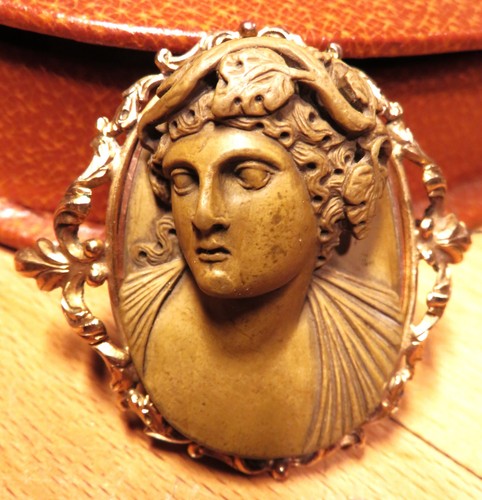 Broche xixème pierre lave - broche,