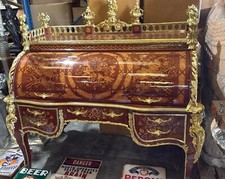 Bureau De Roi - French Roll Top Desk Louis XV Monumental
