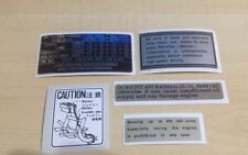 SUZUKI 1972 GT380J "WARNING KIT" REPRODUCTION DECALS
