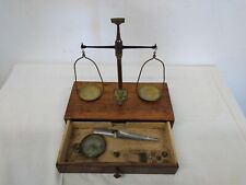 Antique Pharmacy-Jeweler Tribuchet Scale Complete 