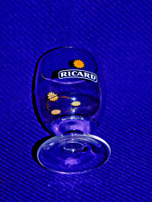 rare Verre Ballon RICARD  17cl trait de dose  bleu logo 3 petits soleil au dos