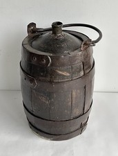 Ancien tonnelet baril tonneau à vin vendangeur eau de vie Alsace bois fer forgé