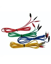 Compex Câbles 1 Set De 4,Rouge/Jaune / Vert/Bleu pour Énergétique / Fitness II /