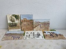 6 Anciens Dessins Aquarelle