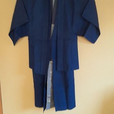 160cm Japanese Kimono Set with Geta & Accessories, Wool, Used