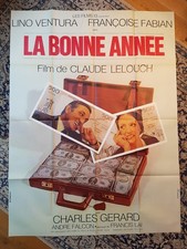 Affiche 1973 LA BONNE ANNEE 120x160 Claude LELOUCH Lino VENTURA Françoise FABIAN